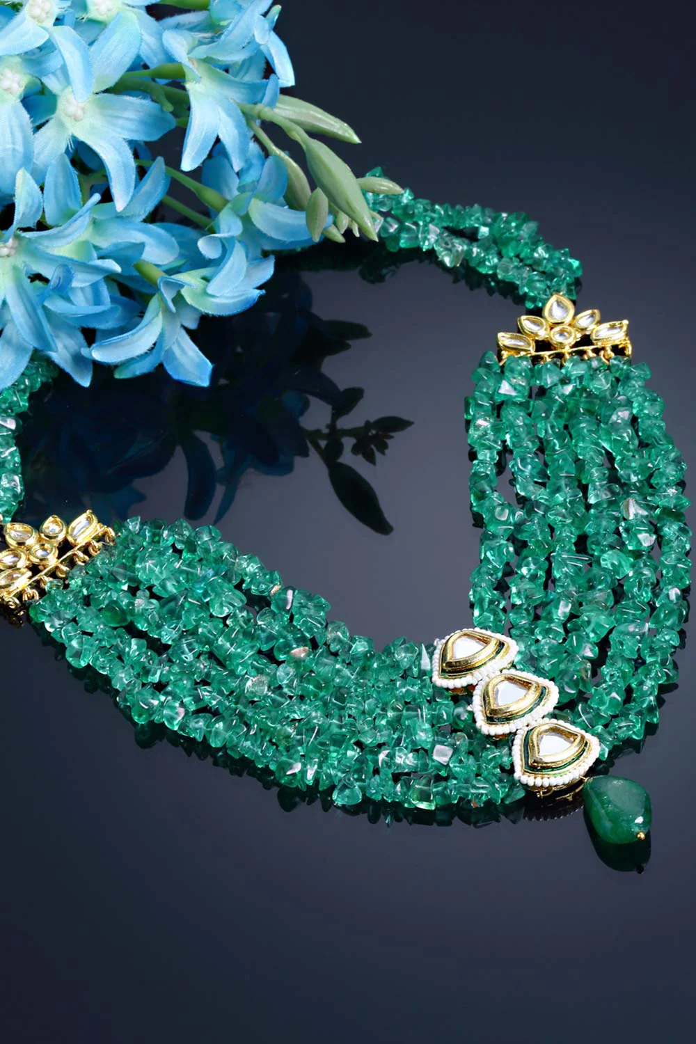 Elegant Green Bead Necklace