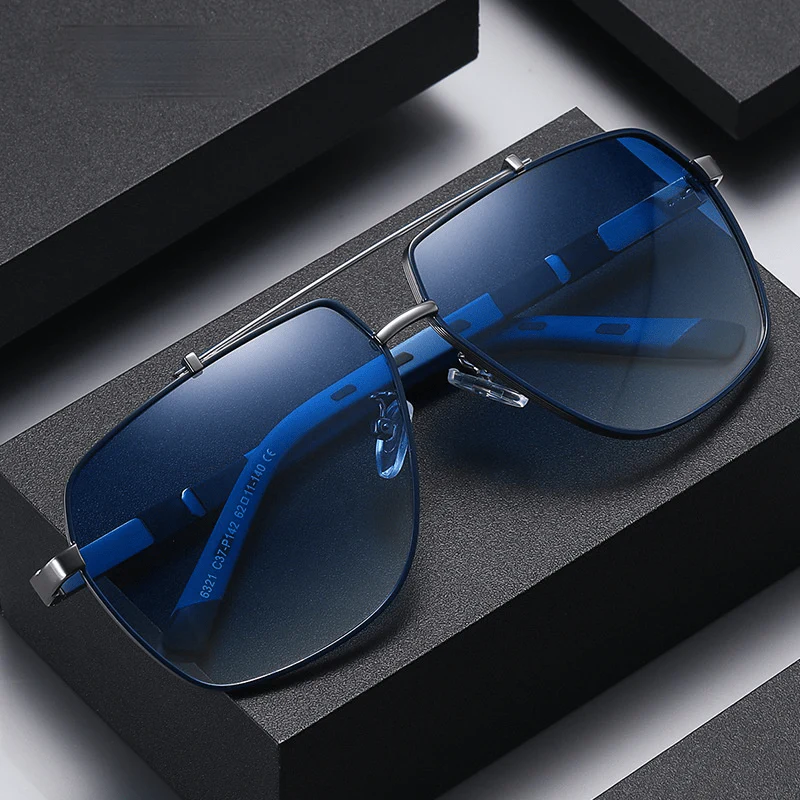 Stylish Metallic Blue Sunglasses
