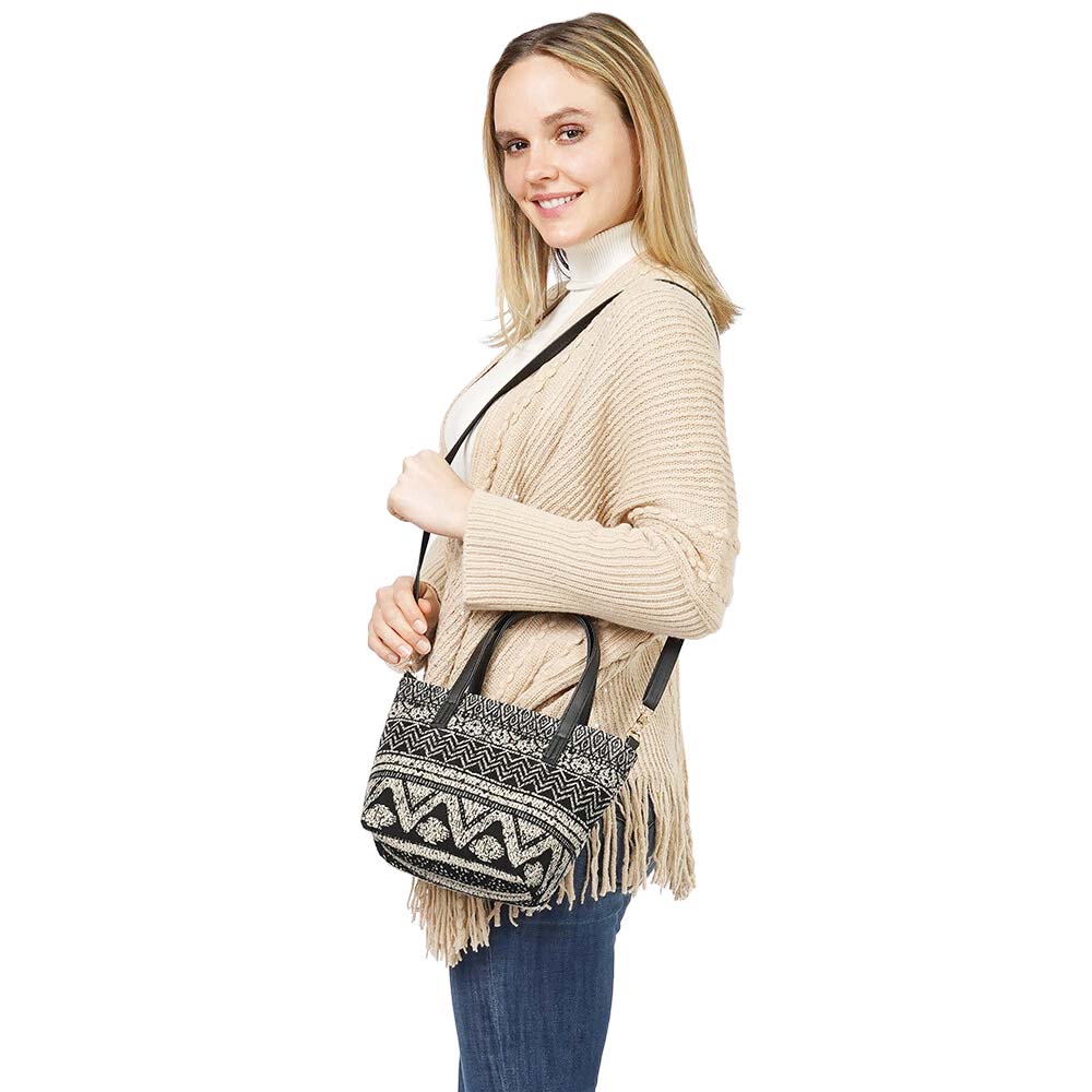 Stylish Geometric Patterned Sling Bag