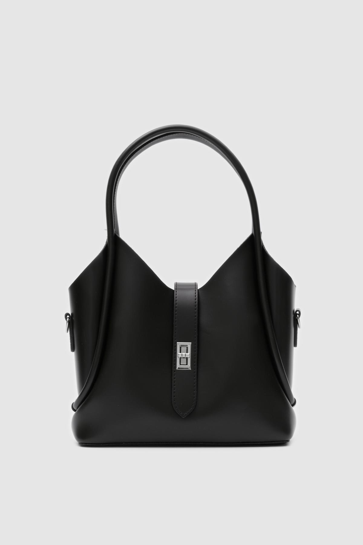 Elegant Black Modern Handbag