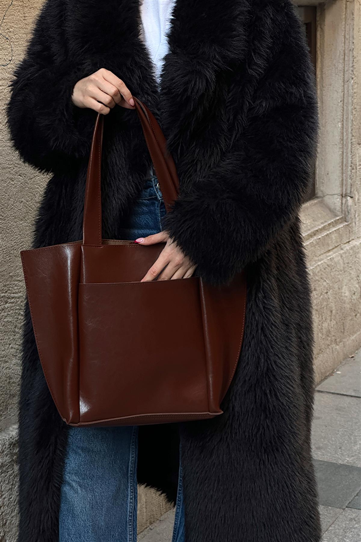 Stylish Brown Tote Bag