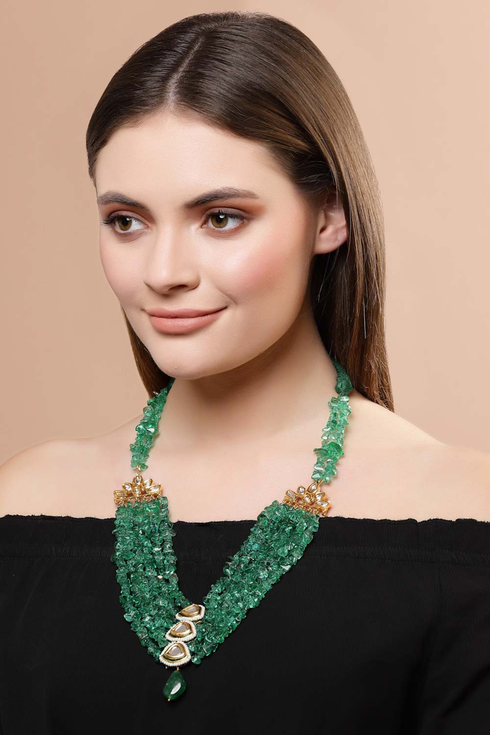 Elegant Green Bead Necklace