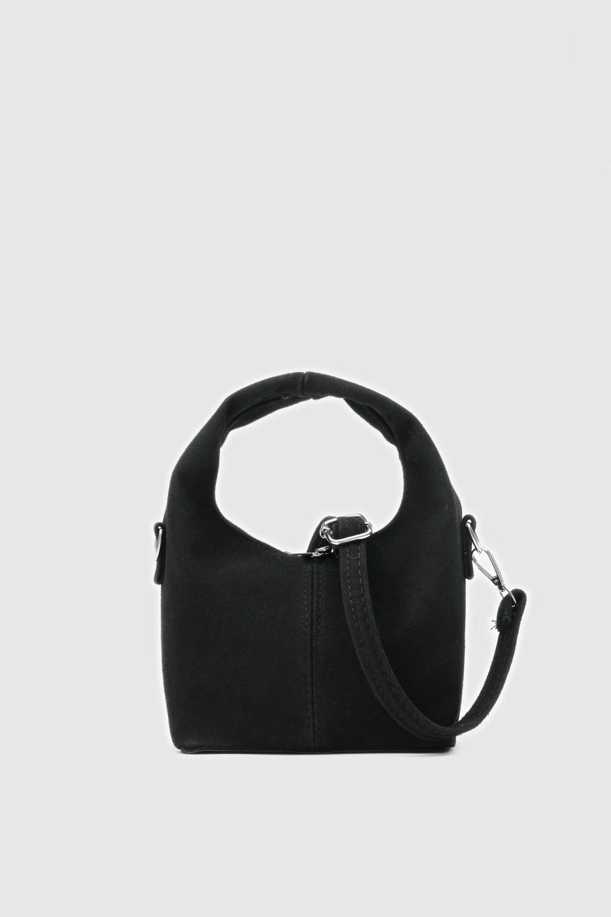 Classic Black Canvas Handbag