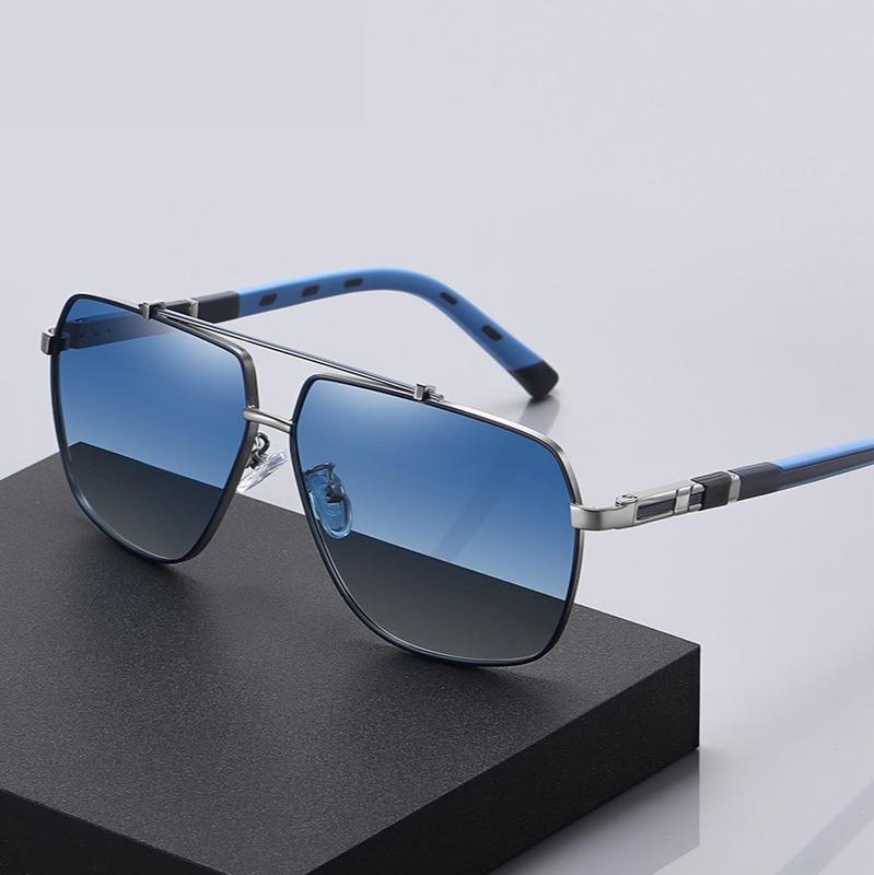 Stylish Metallic Blue Sunglasses