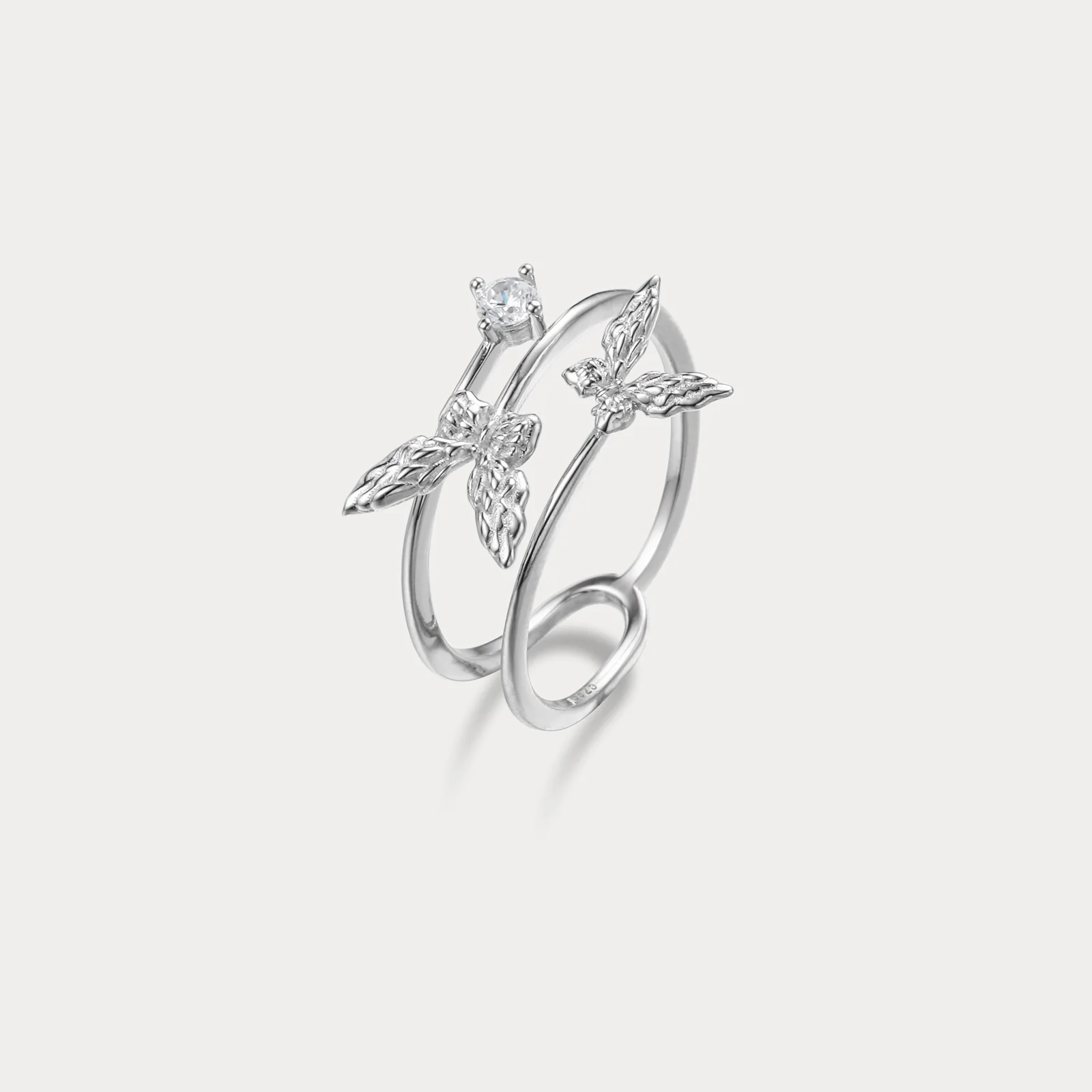 Delicate Leaf Motif Adjustable Ring